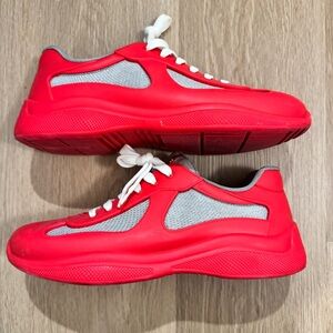 Prada Americas Cup Soft Rubber Red Sz 42